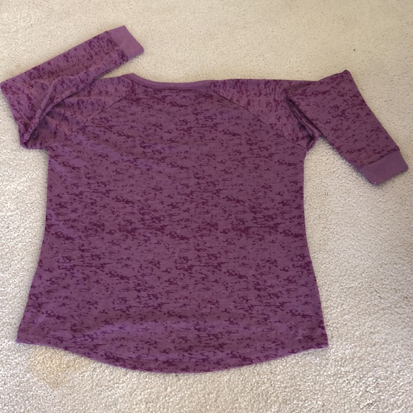 Purple merle Champion logo long sleeve tee shirt - Picture 7 of 7